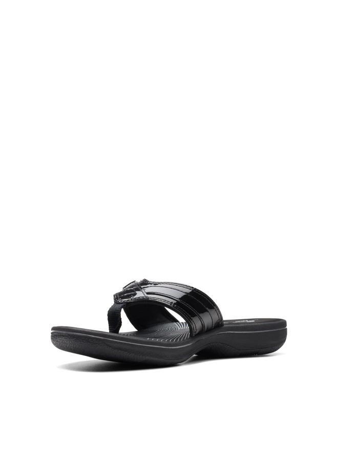 clarks Women's Breeze Sea Flip-Flop Black Patent, 36 EU - Image 5