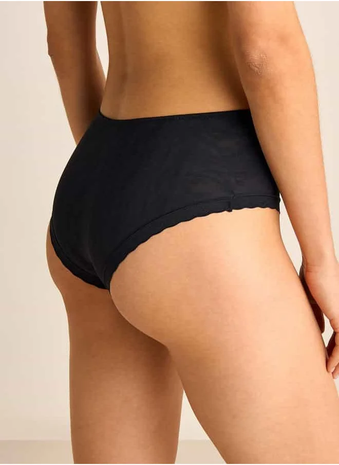 فاف Set of 3 - Textured Briefs with Elasticated Waistband