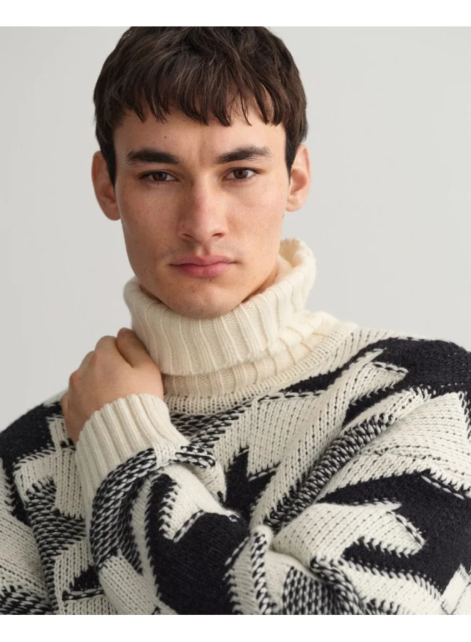GANT Gant Houndstooth Rollneck Sweater