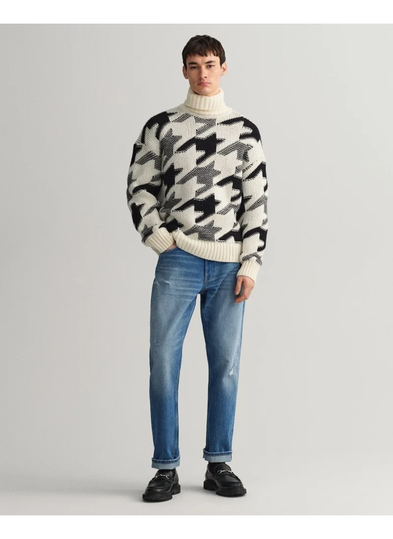 GANT Gant Houndstooth Rollneck Sweater