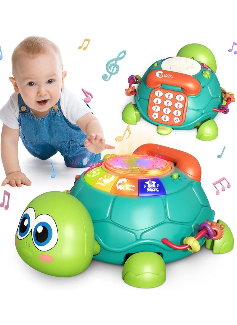 Generic Baby Toys 6 to 12 Months, Musical Turtle Crawling Baby Toys for 12-18 Months, Early Learning Educational Toy with Light & Sound, Birthday Toy for Infant Toddler Boy Girl 7 8 9 10 11 month 1-2 Year Old  - Image 1