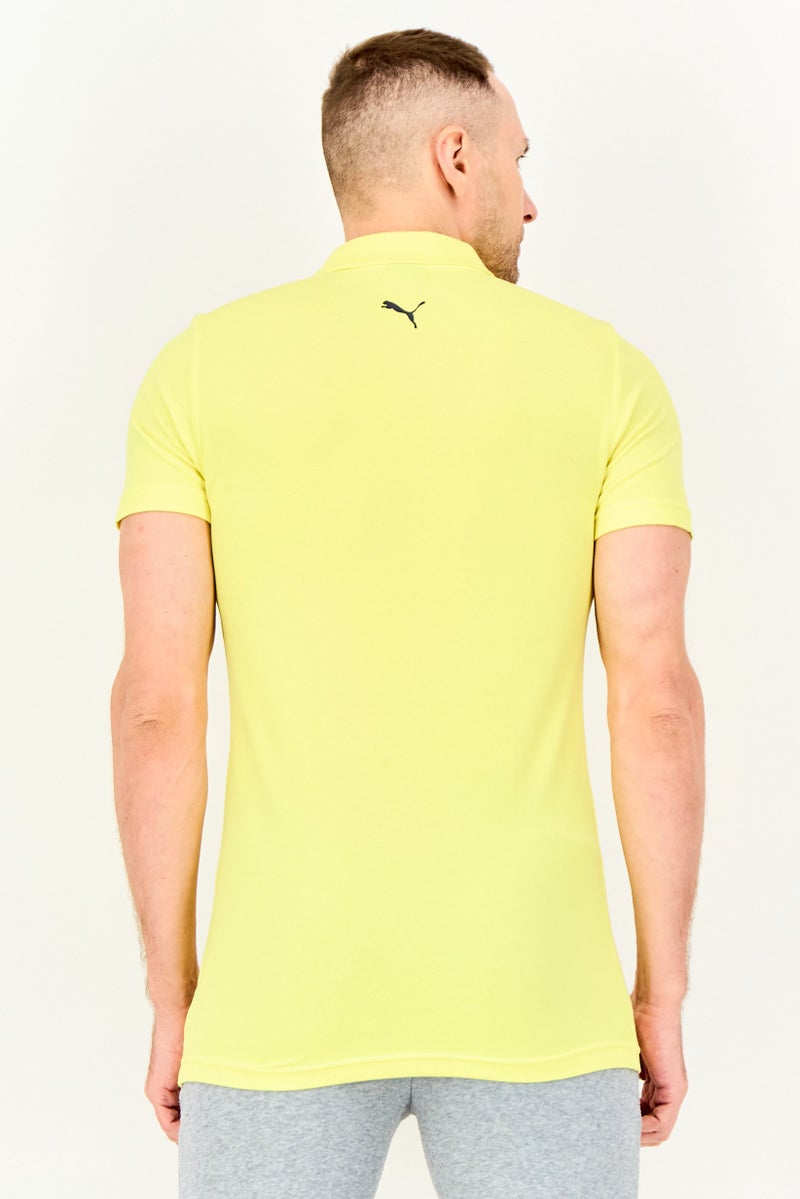 PUMA Men Sportswear Fit Short Sleeve Outdoor Polo Shirt, Bright Yellow - Image 2