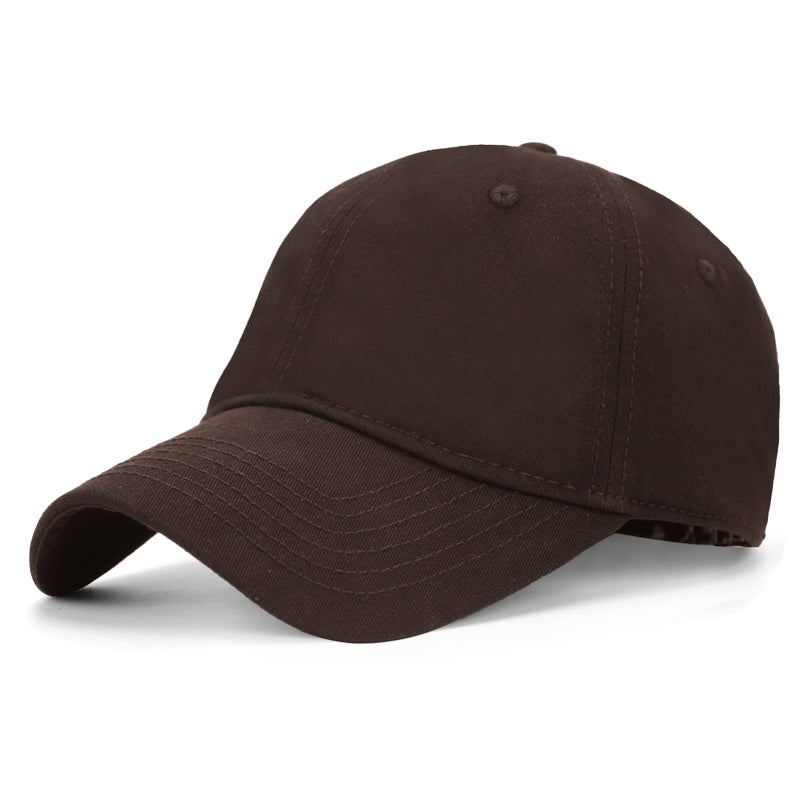Ztl قبعة بيسبول XXL كبيرة الحجم للرؤوس الكبيرة 23.6"-25.6"، قبعة بيسبول قطنية كبيرة جداً، قبعات آباء غير هيكلية كبيرة الحجم باللون الأسود - Image 1