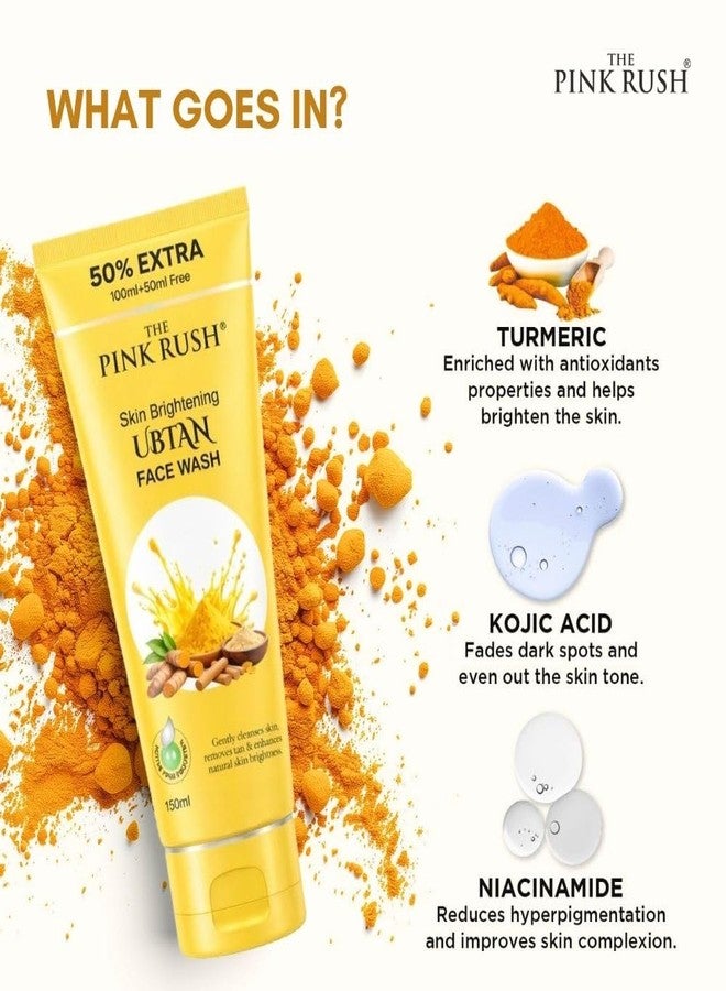The Pink Rush غسول الوجه بينك راش (أوبتان) 100 مل، عبوة من 3 قطع، تنظيف عميق لجميع أنواع البشرة، لبشرة متألقة، خالٍ من البارابين، لتفتيح البشرة - Image 4
