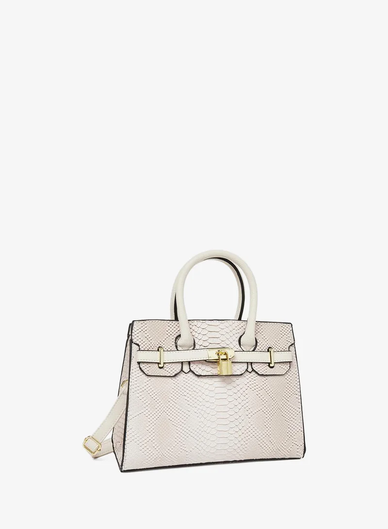 Styli Snakeskin Tote Bag with Dual Handles