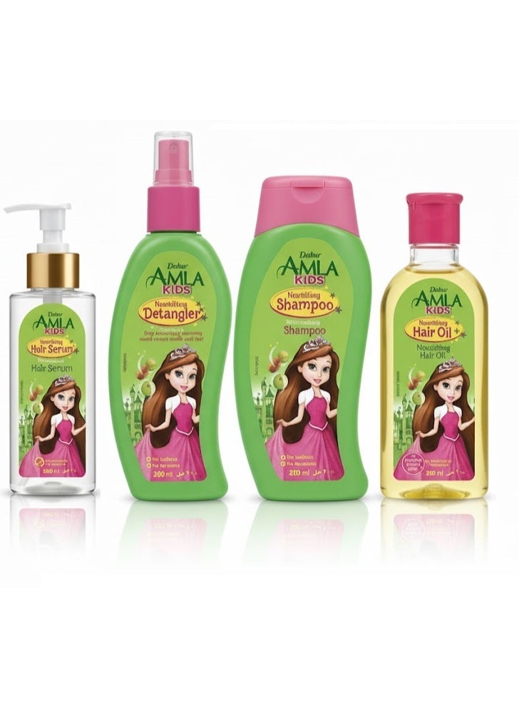 Dabur Amla Set, Oil, Shampoo, serum, and  Detangling Spray - Image 1