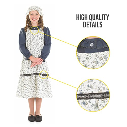 fun shack Colonial Costume Girls, Orphan Girl Costume, Pioneer Costumes Girls, Victorian Girl, Halloween Costumes for Kids, Medium - Image 4