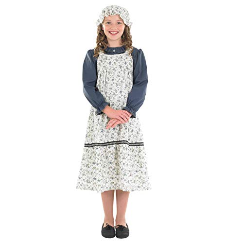 fun shack Colonial Costume Girls, Orphan Girl Costume, Pioneer Costumes Girls, Victorian Girl, Halloween Costumes for Kids, Medium - Image 1