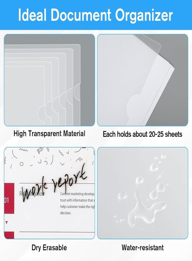 Shining Zon L-Type Transparent File Folder A4 FS(Legal) Size for Documents Certificates, School, Offices FC Size Paper Documents Holders Organizer (Pack of 10) - Image 5