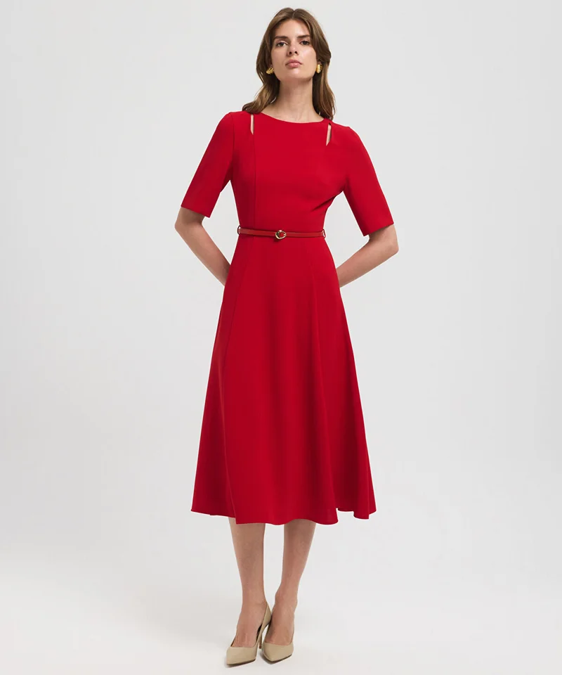 ابيكول Belted Cutout Dress