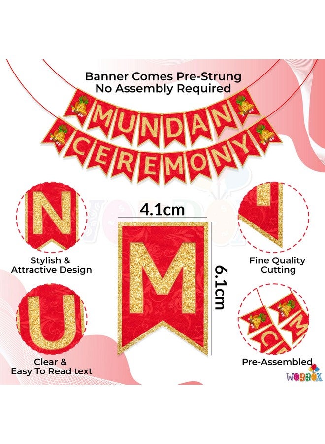 Wobbox My First Hair Cut Banner, Mundan Ceremony Banner, Mundan Ceremony Decoration Items (FP4616) - Image 2