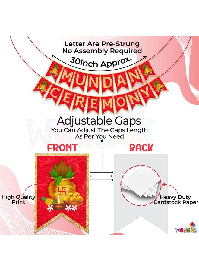 Wobbox My First Hair Cut Banner, Mundan Ceremony Banner, Mundan Ceremony Decoration Items (FP4616) - Image 3