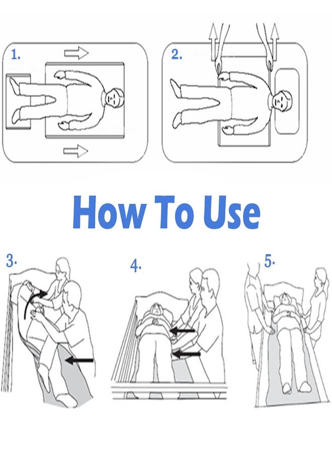MESINURS Tubular Slide Sheet for Patient Transfer, Flat Transfer Moving Aid Assit on Bed Wheelchair Car for Turning, Repositioning, Sliding, 43" Lx27 W (A) - Image 4