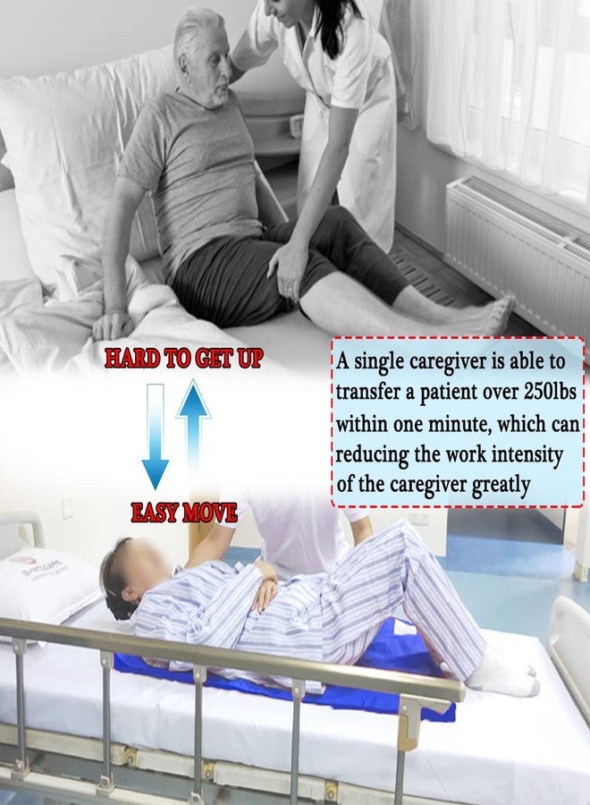 MESINURS Tubular Slide Sheet for Patient Transfer, Flat Transfer Moving Aid Assit on Bed Wheelchair Car for Turning, Repositioning, Sliding, 43" Lx27 W (A) - Image 3