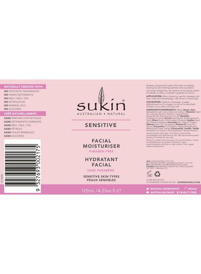 Sukin Sensitive Skin Facial Moisturizer 4.23 Ounces - Image 2