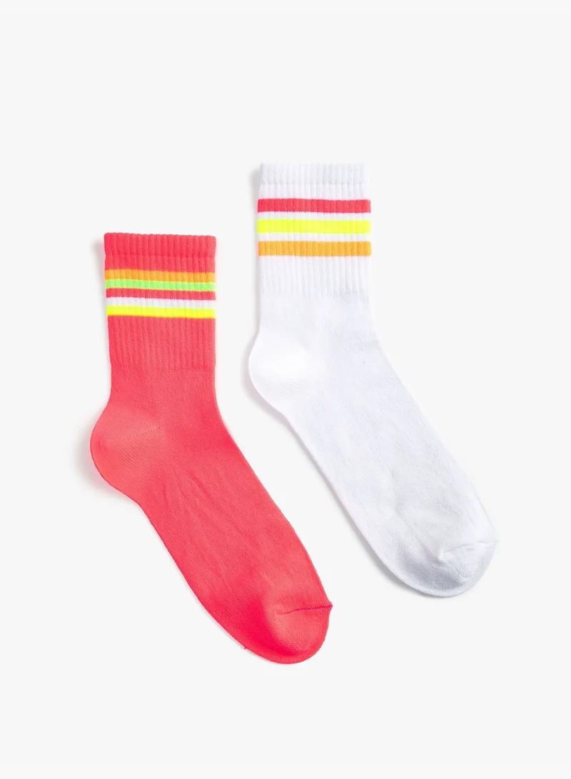KOTON 2-Pack Socket Socks Set Multicolor
