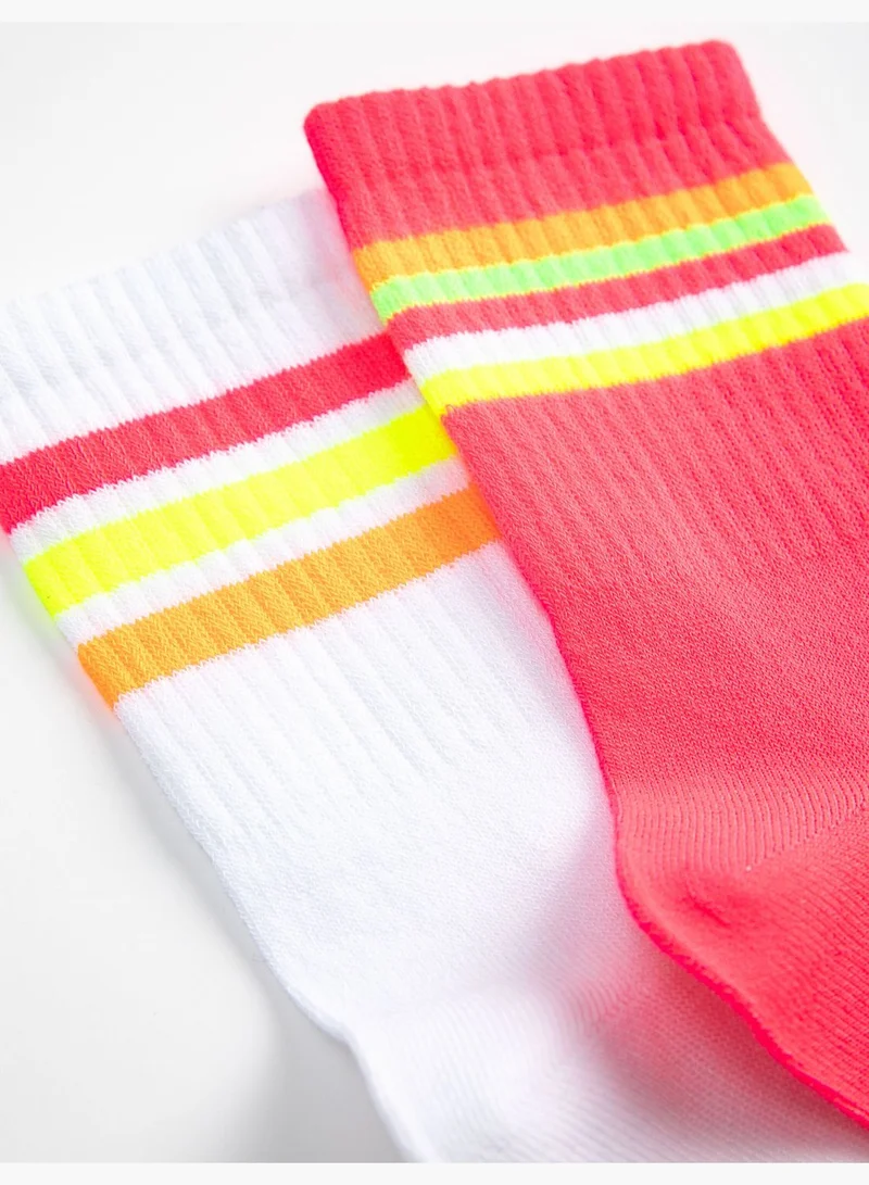 KOTON 2-Pack Socket Socks Set Multicolor