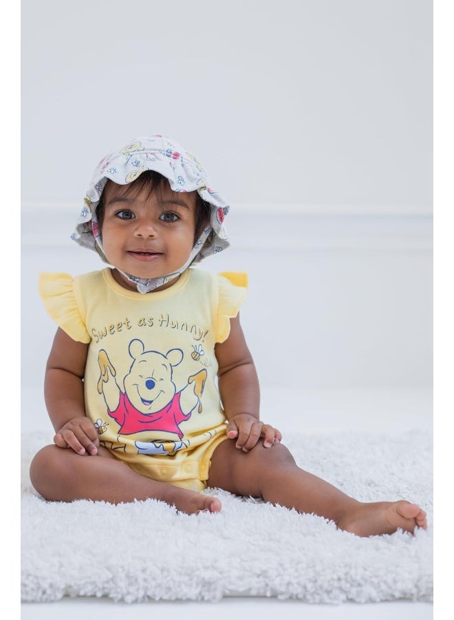 Disney Disney Winnie The Pooh Sleeveless Romper & Sunhat Set  - Image 3