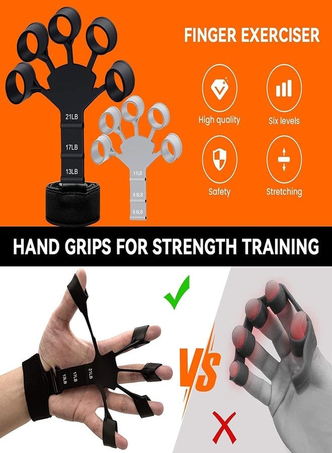 AG E-Com New Finger Grip Strengthener Hand forearm Exerciser Finger stretcher Trainer Hand Therapy Rock claiming Yoga band Guitar - Image 3
