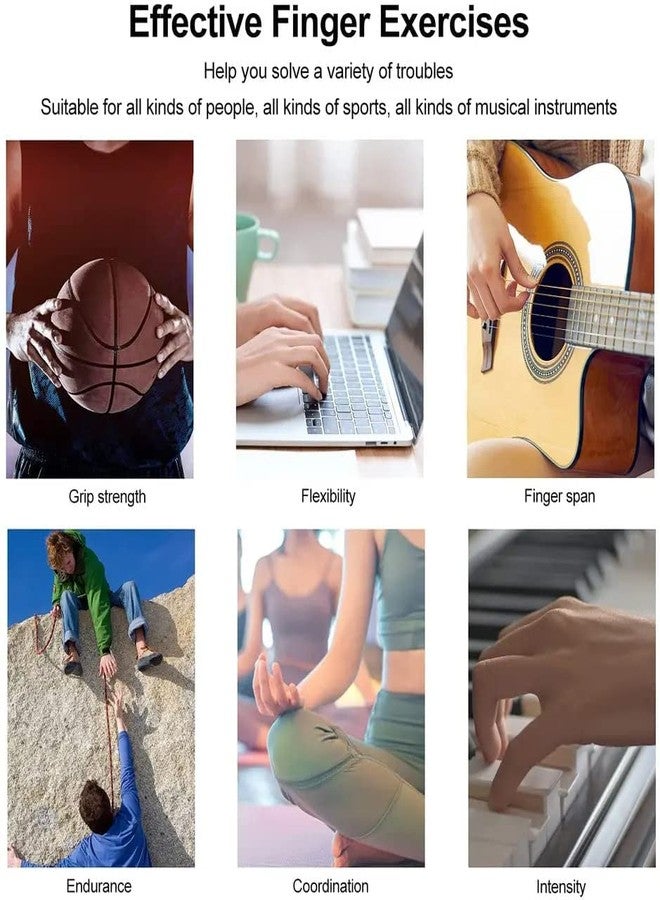 AG E-Com New Finger Grip Strengthener Hand forearm Exerciser Finger stretcher Trainer Hand Therapy Rock claiming Yoga band Guitar - Image 5
