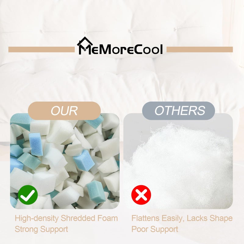 MeMoreCool Round Pouf Ottoman â€“ 20x20x15 Inch Stuffed Footrest with Foam Filling, Dark Grey Small Circle Footstool for Living Room | Soft Teddy Fleece Cover | Washable Compact Floor Pouf - Image 5