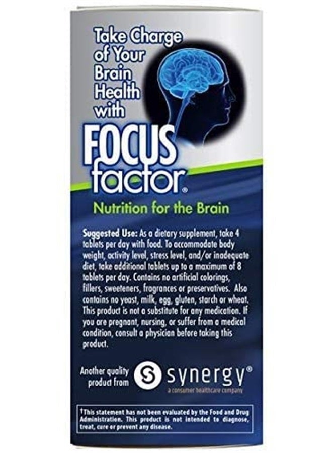 Focus Factor Brain Supplement Multivitamin Improve Memory and Clarity Boost Concentration Neuro Energy Learning Reasoning for Men and Women 180 Tablets - Image 5