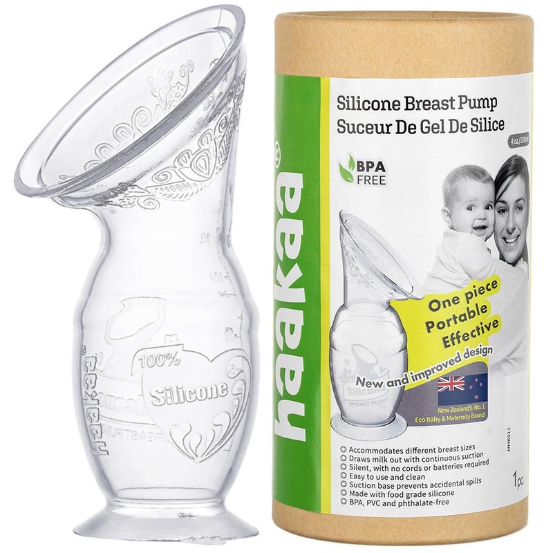 haakaa Manual Breast Pump with Suction Base - Gen.2 haakaa Milk Collector 4oz/100ml - Image 1