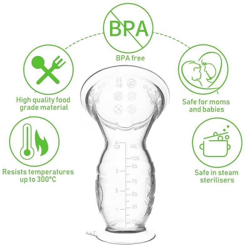 haakaa Manual Breast Pump with Suction Base - Gen.2 haakaa Milk Collector 4oz/100ml - Image 5