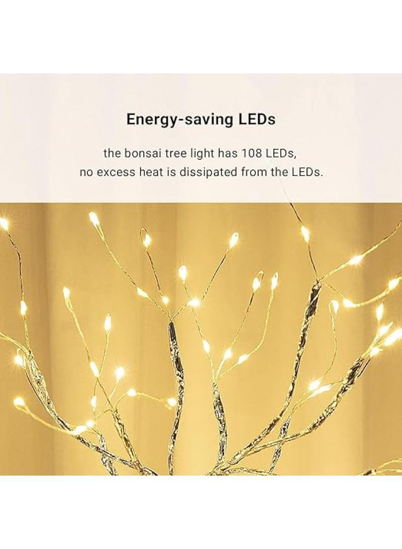 general Led Tree Light Interior Home Decoration Light in Ramadan, Eid Birthday Gift wedding Hanging Lighs Desktop Led Night Light For Bedroom Décor Battery Operated - Image 3