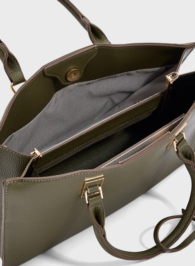 ELLA Flower Charm Tote Bag