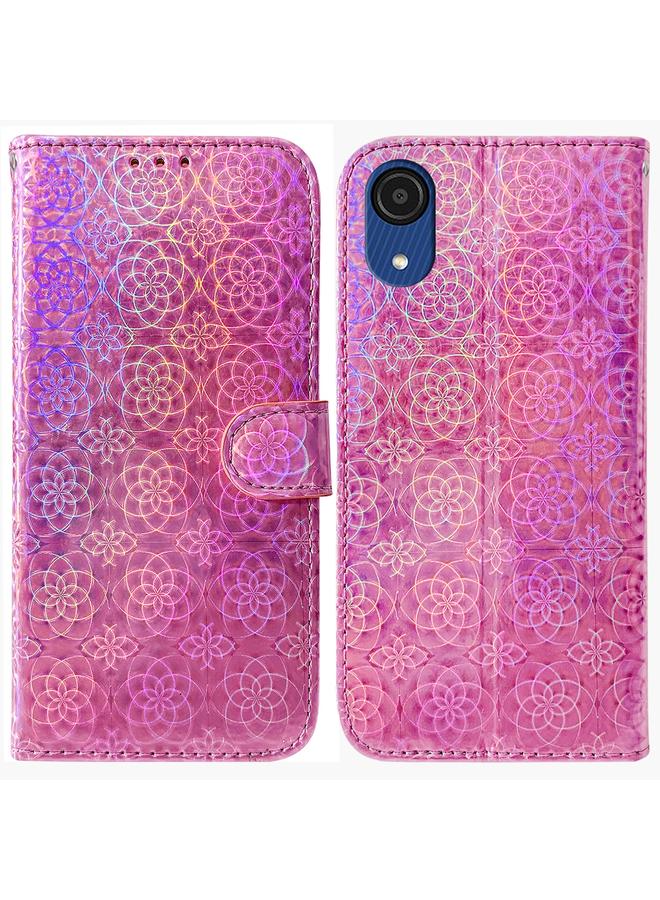 اس-توب جراب لهاتف Samsung Galaxy A03 Core مصنوع من الجلد الملون مع مشبك مغناطيسي - Image 1