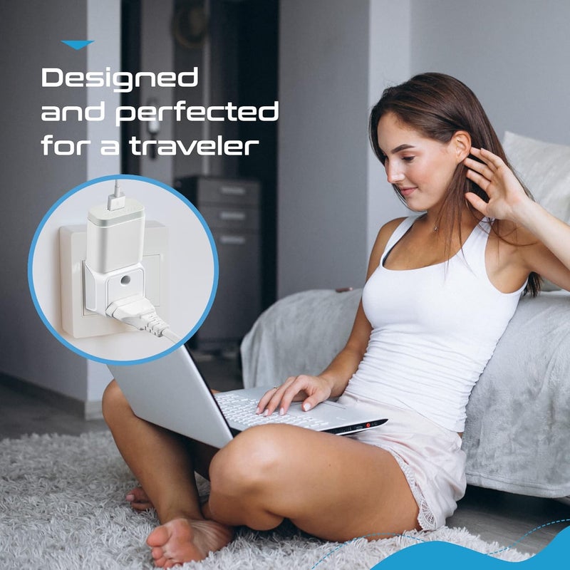Ceptics UK Adapter for Indian Pins, Type G Plug Adapter with Dual Inputs, India to UAE Adapter, Ireland Plug - 2 in 1 UK Adapter for Laptops, Phones, Chargers - CE - RoHS, 3 Pack, 5 Years Warranty - Image 4