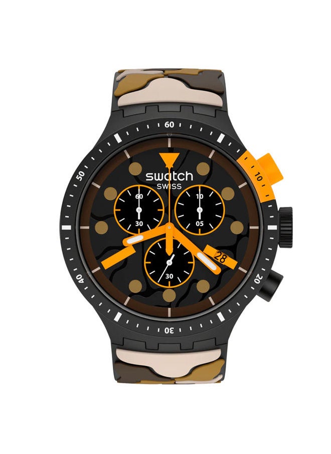 Swatch - Leather Chronograph Watch SB02B410 - Image 1