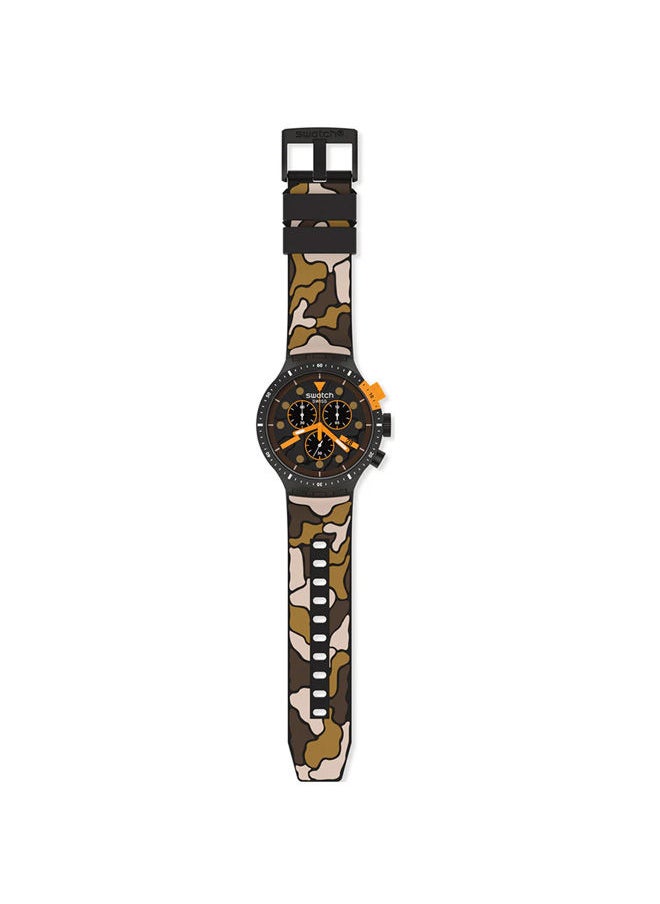 Swatch - Leather Chronograph Watch SB02B410 - Image 1