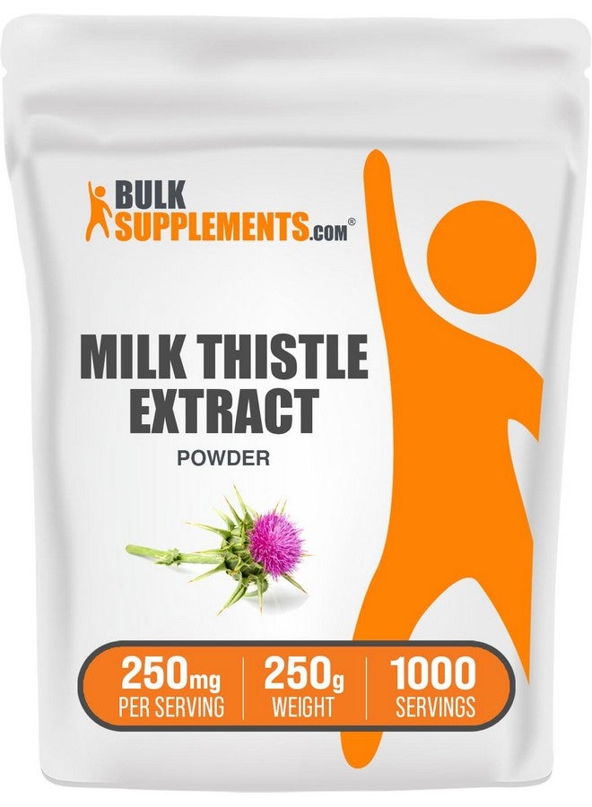 بالك سابلمنتس مسحوق مستخلص شوك الحليب من BulkSupplements.com - مستخلص عشبي لصحة الكبد، مكمل غذائي من شوك الحليب - خالٍ من الغلوتين، 250 ملغ لكل حصة، 250 غرام (8.8 أونصة) (عبوة من قطعة واحدة) - Image 1