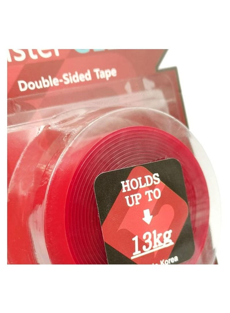 MASTERFIT Excellent Adhesive Mounting Tape Double Sided Tape 25.2mm X 1.52meter Hold Up to 13 Kg Made in Korea - Image 4