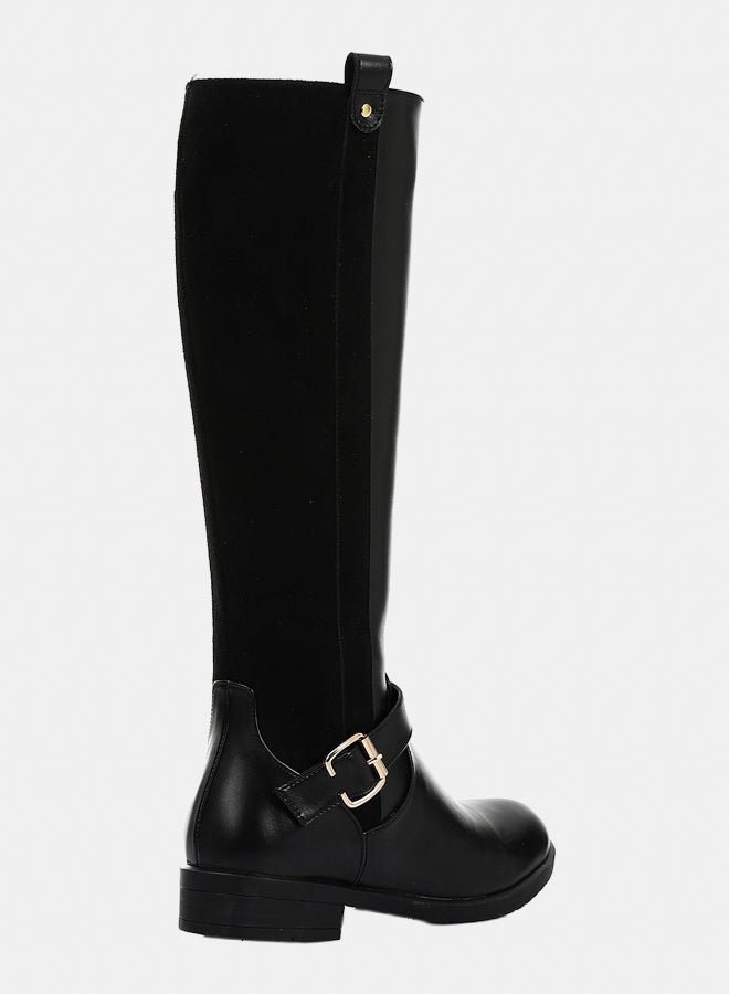 XO Style Leather Boot - Black - Image 4