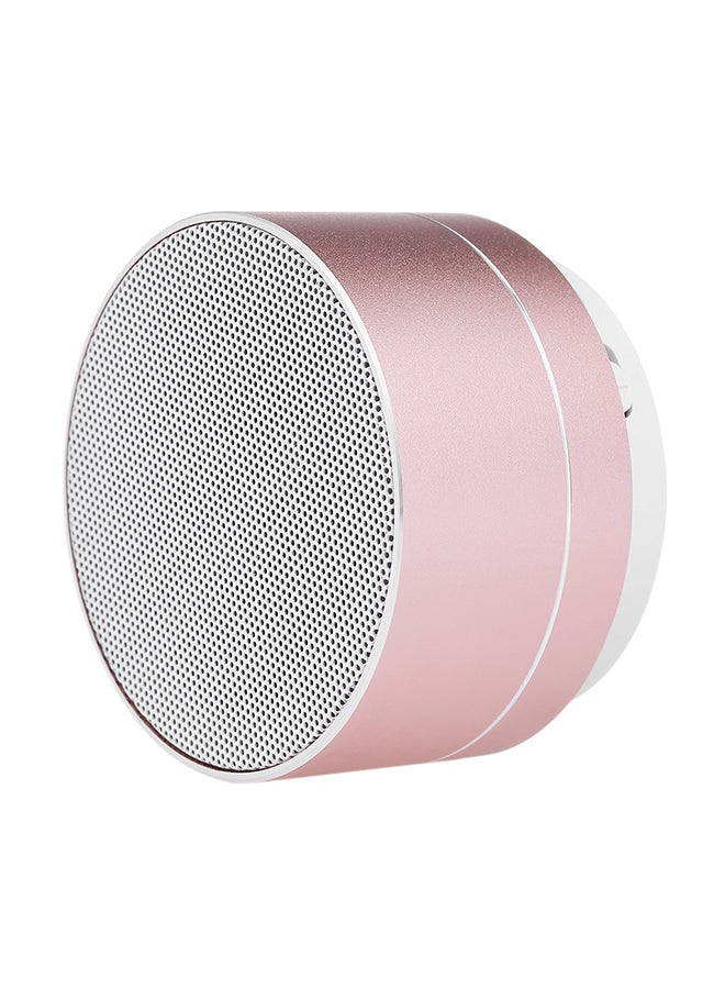 Loquat Portable Wireless Bluetooth Speaker With TF Card Slot And LED Light Rose Gold