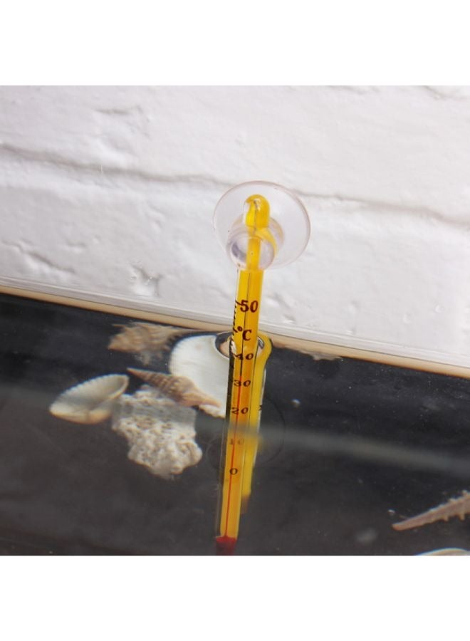 Generic B&K Aquarium Thermometer Long Yellow Suction Cup - New Glass Meter Fish Tank Water Temperature Aquarium Thermometer Suction Cup (Clear)  - Image 3