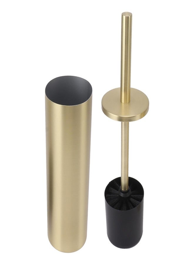 Honio Toilet Brush Gold Soft Head Compact Rustproof Toilet Brush for Home (Cylinder) - Image 2