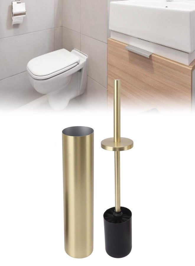 Honio Toilet Brush Gold Soft Head Compact Rustproof Toilet Brush for Home (Cylinder) - Image 3
