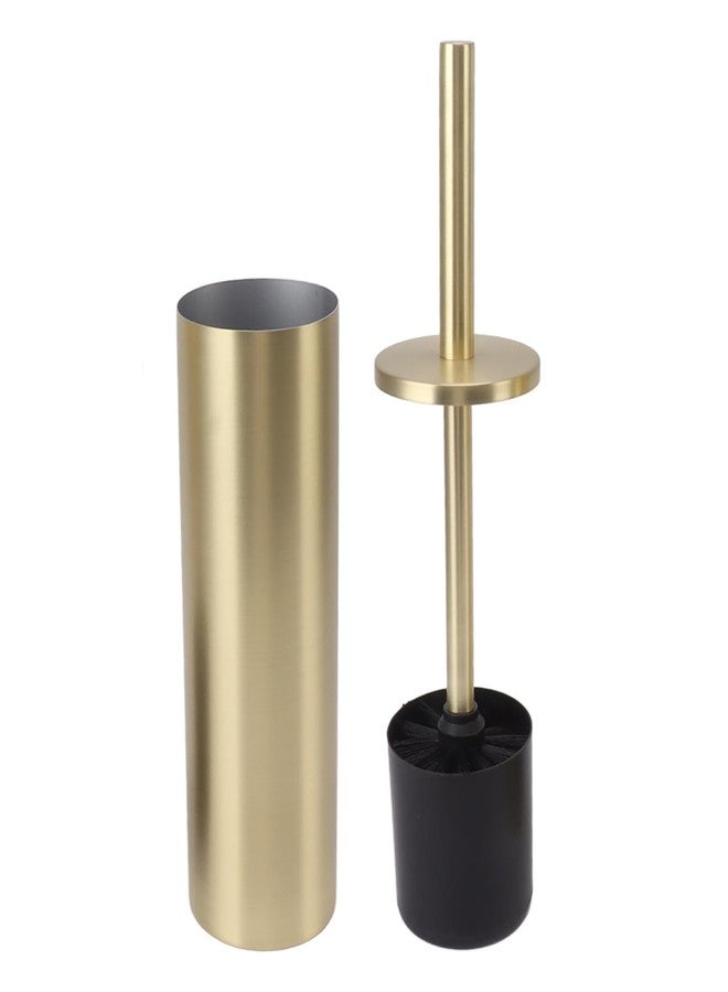 Honio Toilet Brush Gold Soft Head Compact Rustproof Toilet Brush for Home (Cylinder) - Image 4