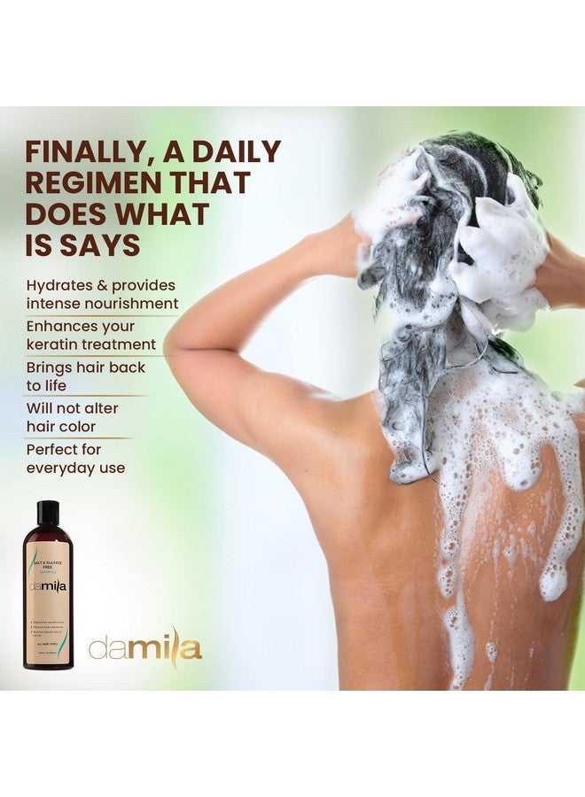 Damila Salt & Sulfate Free Shampoo For Keratin And Color Treated Hair - Perfect For Damaged, Frizzy, Curly Or Dry Hair (33.8 Fl Oz) - Image 4