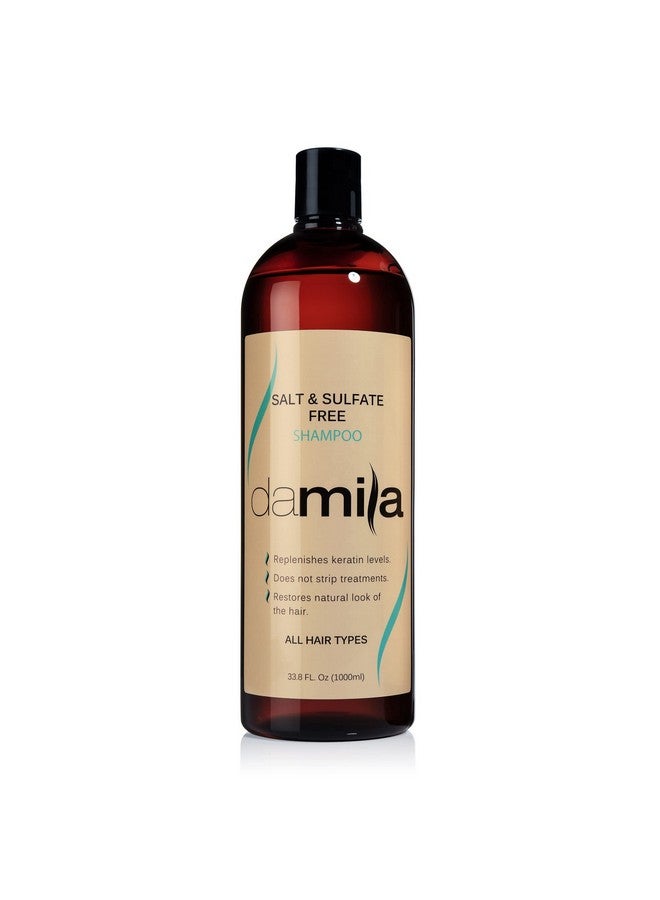 Damila Salt & Sulfate Free Shampoo For Keratin And Color Treated Hair - Perfect For Damaged, Frizzy, Curly Or Dry Hair (33.8 Fl Oz) - Image 1
