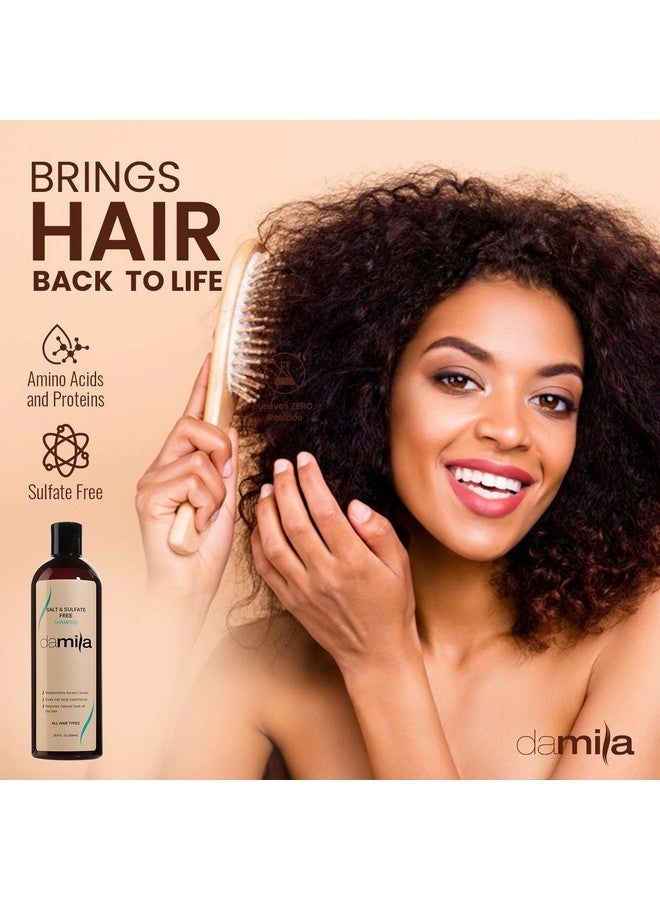 Damila Salt & Sulfate Free Shampoo For Keratin And Color Treated Hair - Perfect For Damaged, Frizzy, Curly Or Dry Hair (33.8 Fl Oz) - Image 5
