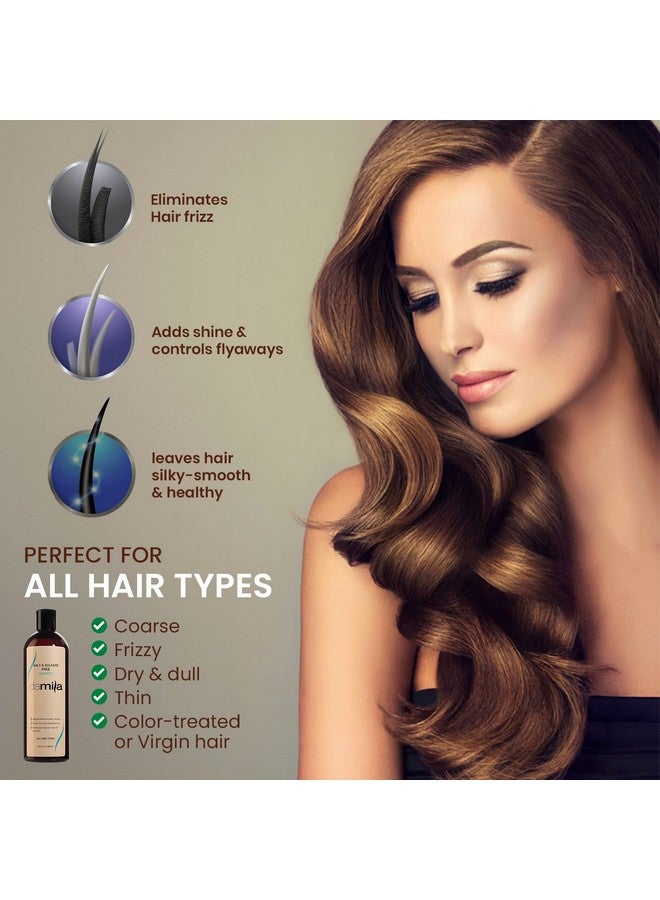 Damila Salt & Sulfate Free Shampoo For Keratin And Color Treated Hair - Perfect For Damaged, Frizzy, Curly Or Dry Hair (33.8 Fl Oz) - Image 3