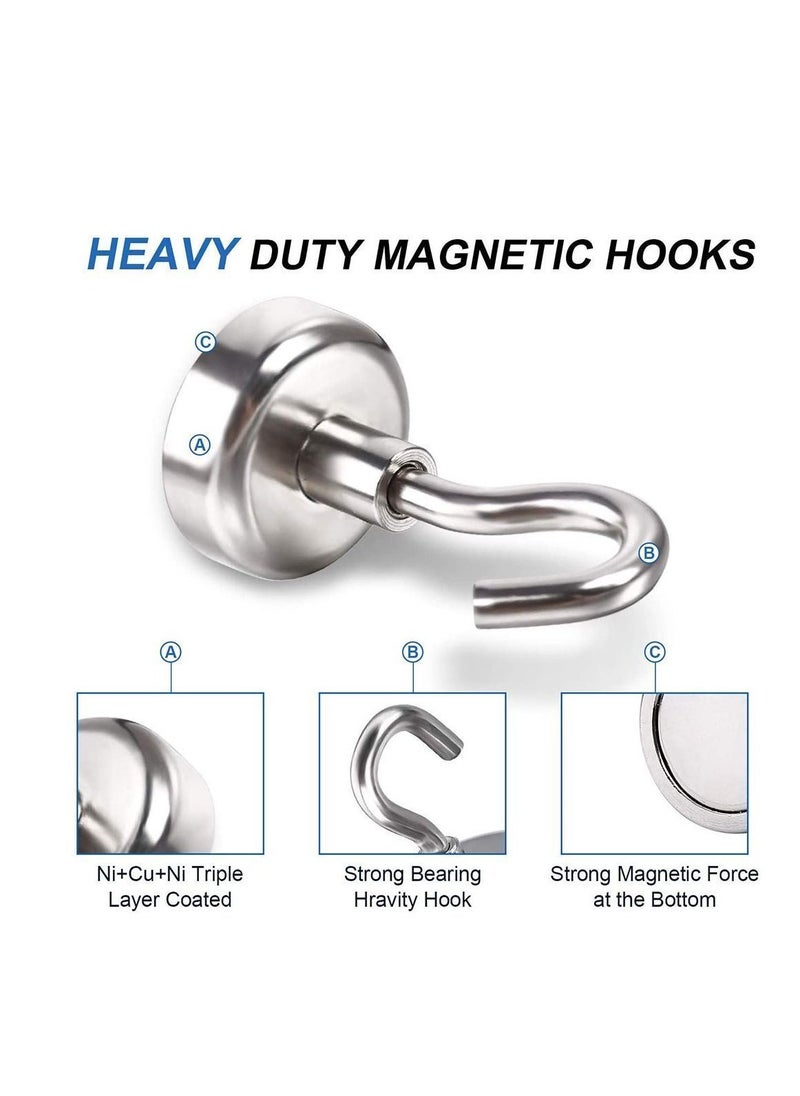 Y&D Magnetic Hooks, 22Lbs Heavy Duty Hooks New Upgraded for Cruise, Grill, Towel, Indoor Hanging, Home, Kitchen, Workplace, Office and Garage, 6 Pack  - Image 3
