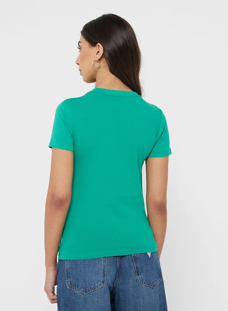 جيس جينز Logo Detail Striped Polo Top