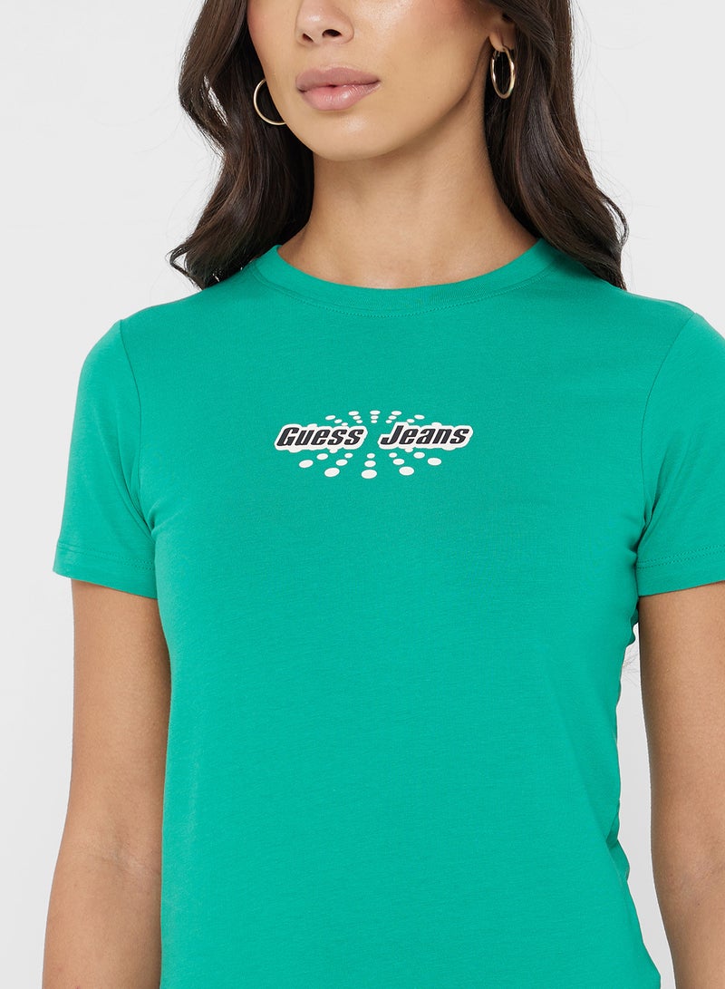 GUESS Logo Detail Striped Polo Top - Image 3