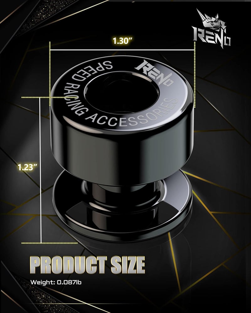 RENO SP1-M10/150 Aluminum Motorcycle Swingarm Spools Slider PRO (Black, 2 Pcs) - Image 3